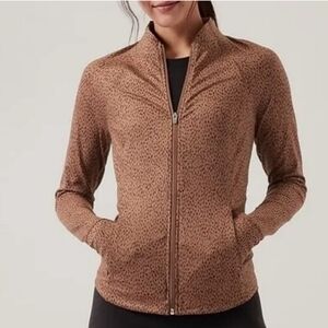 ATHLETA | Salutation Jacket Leopard Cheetah Print